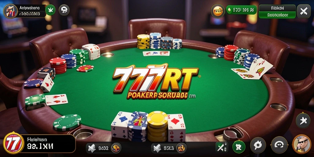 Tampilan menarik gameplay poker di 777RT.