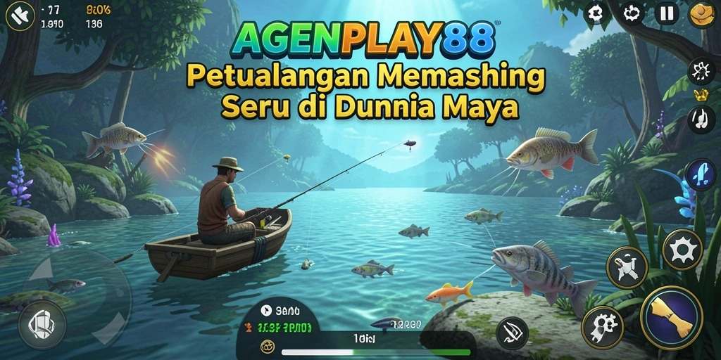 Simulasi nyata memancing dengan beragam ikan yang menunggu untuk ditangkap.
