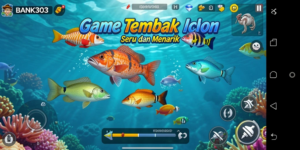Tangkapan layar gameplay seru Tembak Ikan di BANK303.