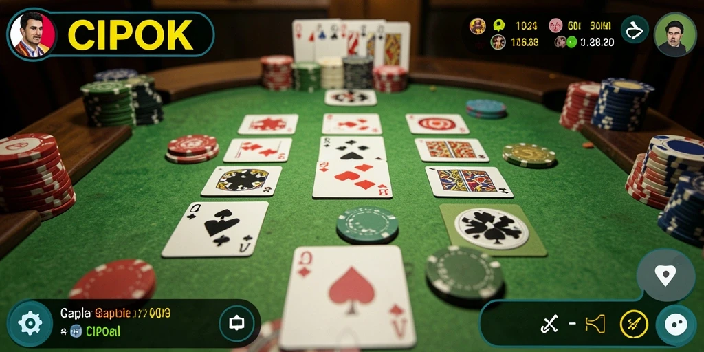 Tampilan gameplay Gaple yang mendebarkan dan penuh strategi.