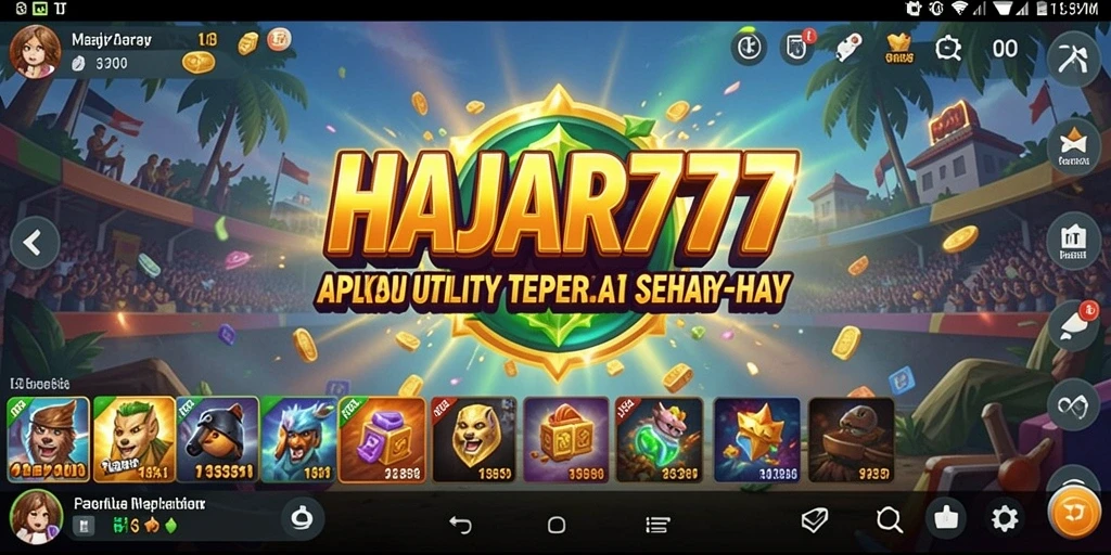 Screenshot utama HAJAR777 menampilkan antarmuka aplikasi Utility yang ramah pengguna.