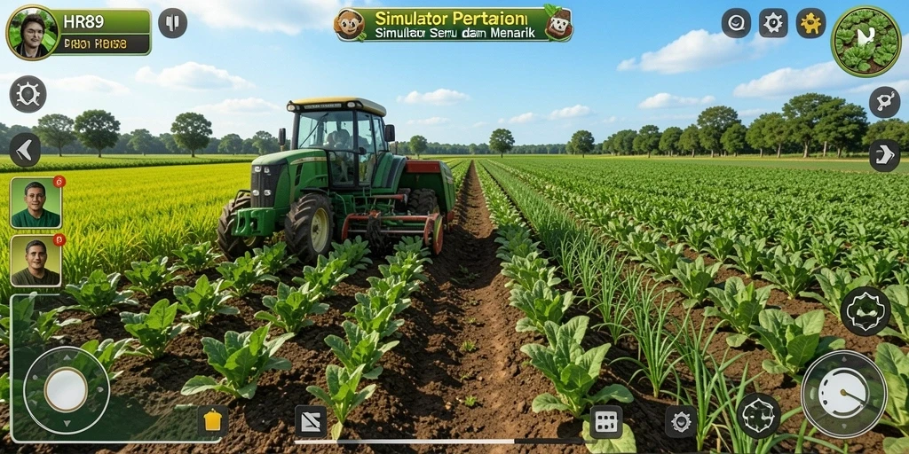 Screenshot menunjukkan gameplay Farming yang menarik di HR89.