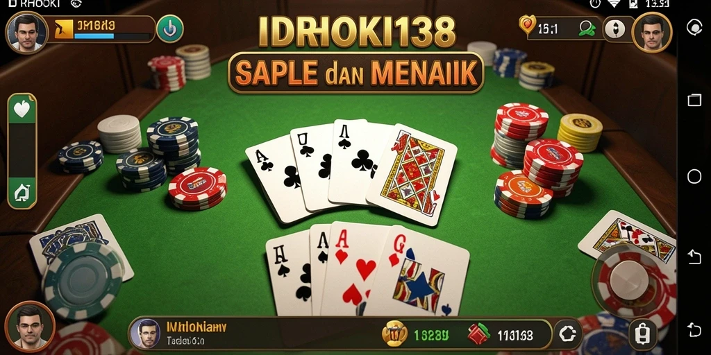 Tampilan gameplay menarik dari IDRHOKI138 yang menampilkan papan Gaple.