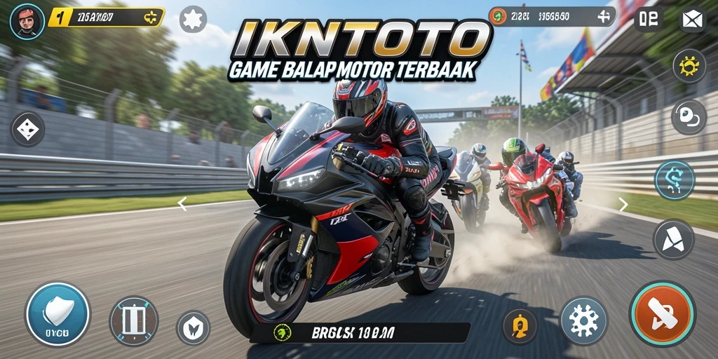 Gameplay seru dengan aksi balap motor yang menegangkan.