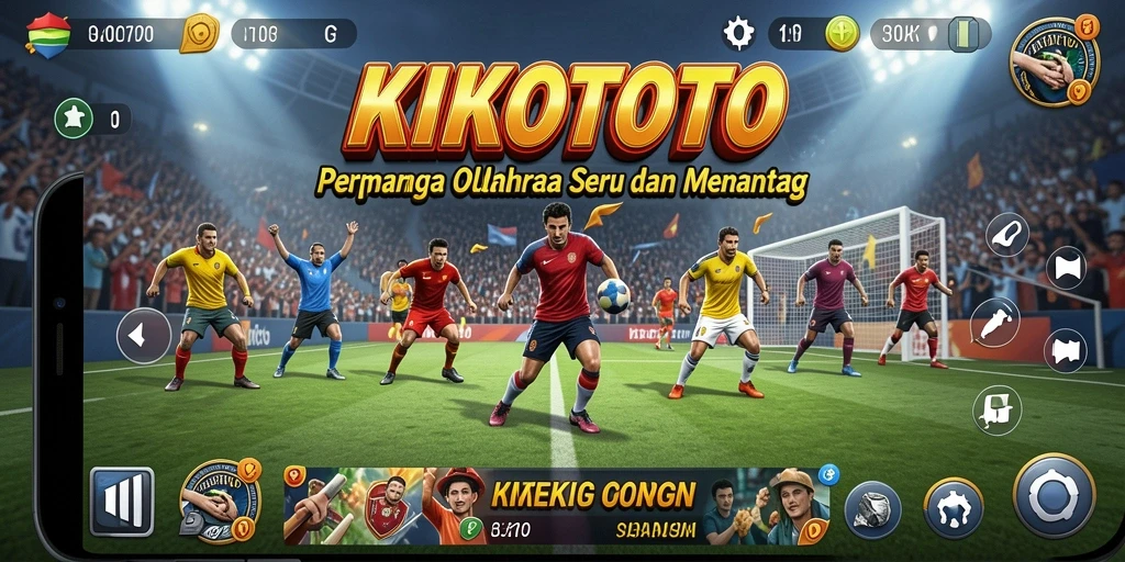 Tampilan gameplay KIKOTOTO yang menakjubkan dan penuh aksi olahraga.