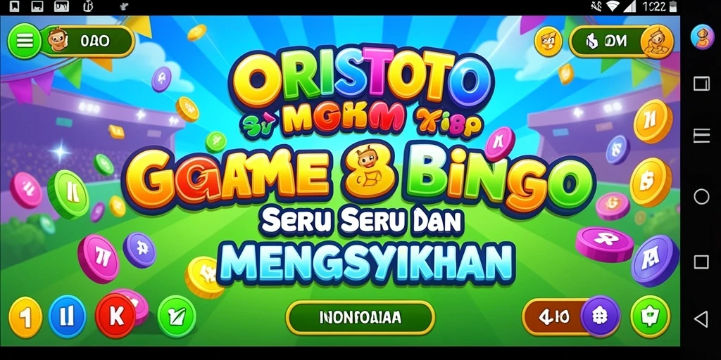 Tampilan gameplay seru dari game Bingo ORISTOTO yang penuh warna.