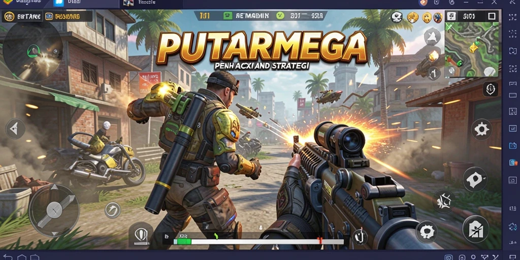 Tangkapan layar gameplay PUTARMEGA menampilkan aksi pertempuran yang mendebarkan.