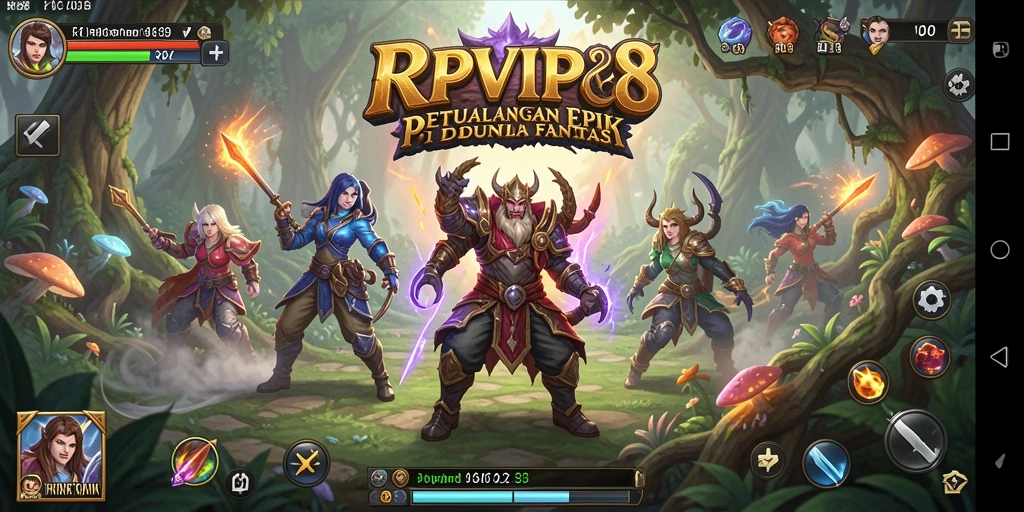 Tangkapan layar dari petualangan mendebarkan di RPVIP8.