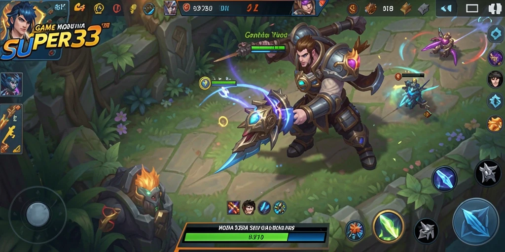 Gameplay mendebarkan dalam arena perang SUPER33.