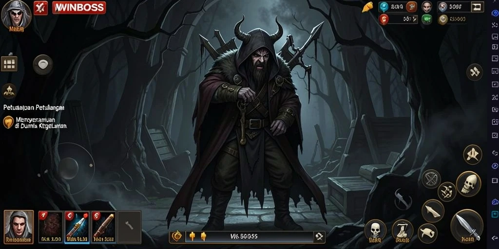 Gameplay WINBOSS yang menyeramkan dan menegangkan.