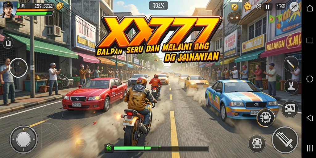 Gameplay balapan yang mendebarkan dan penuh aksi dari XXX777.