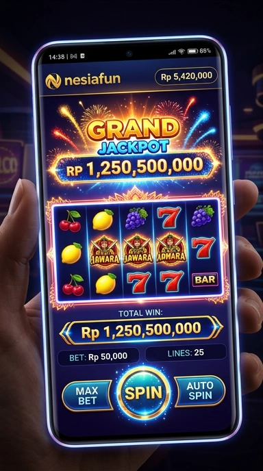 Tampilan antarmuka nesiafun yang menarik dan mudah digunakan.